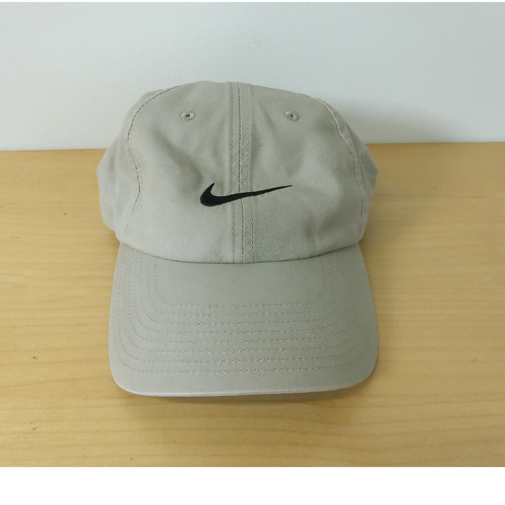 Nike Golf Tiger Woods TW Logo Khaki Tan Adjustable Strapback Dad Hat Cap